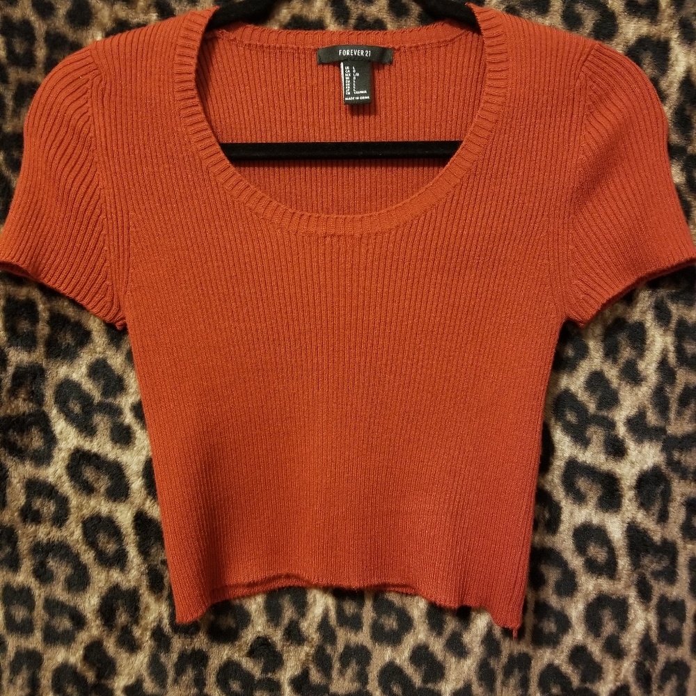 SOLD Burnt orange crop top